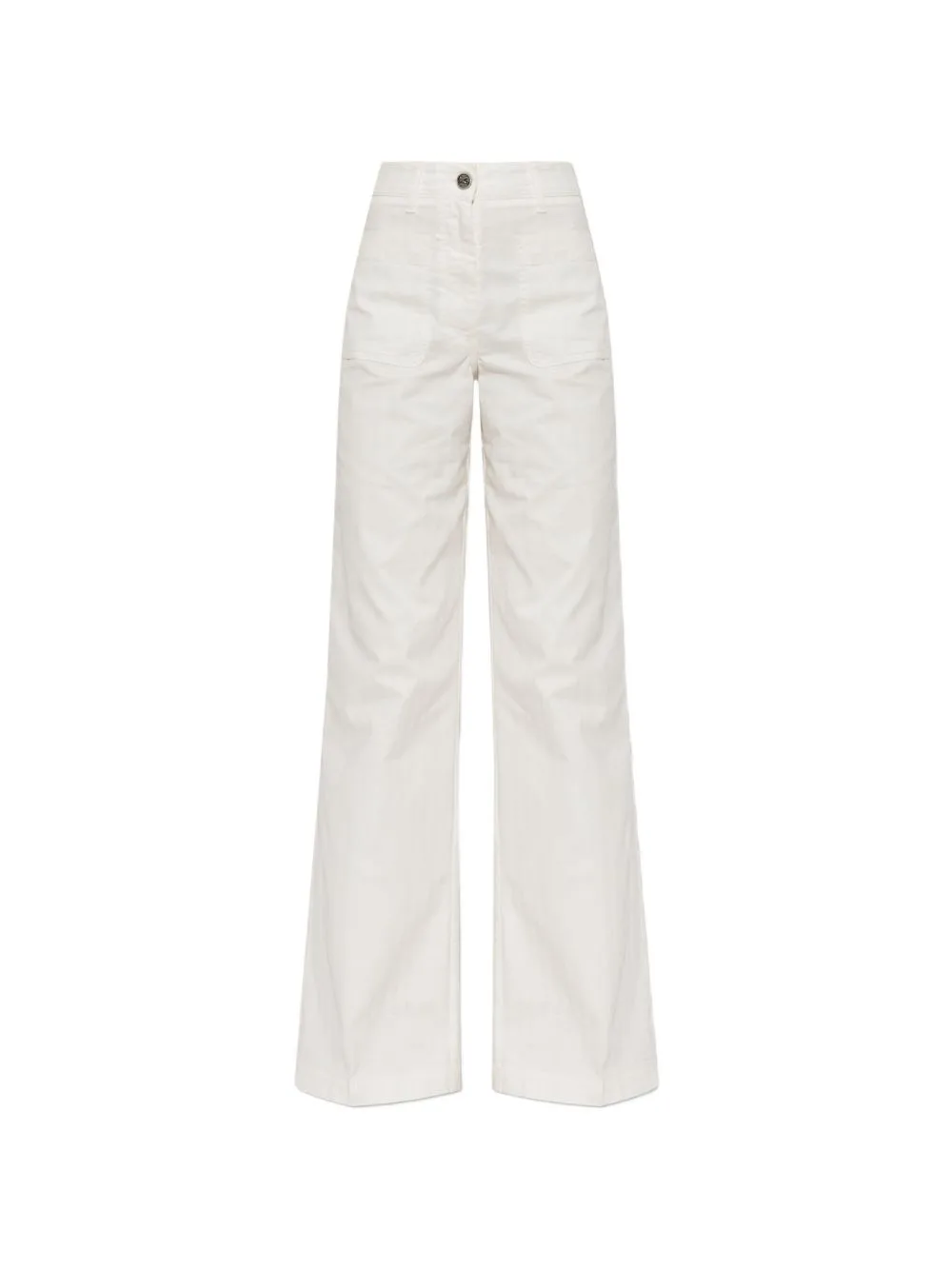Herringbone-Weave Logo-Patch Jeans