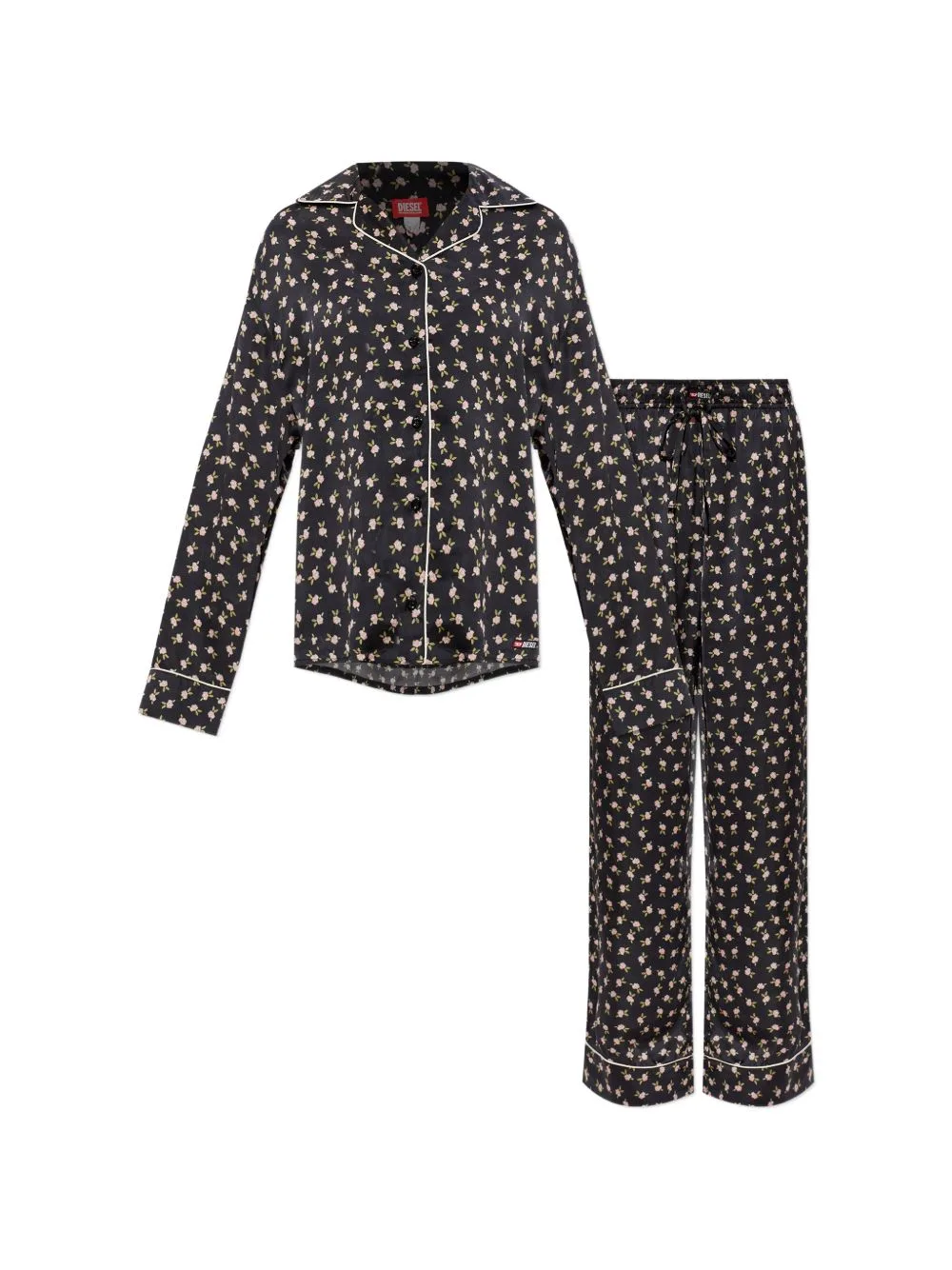 Set-Maggie-D-Core Floral-Print Two-Piece Pajamas