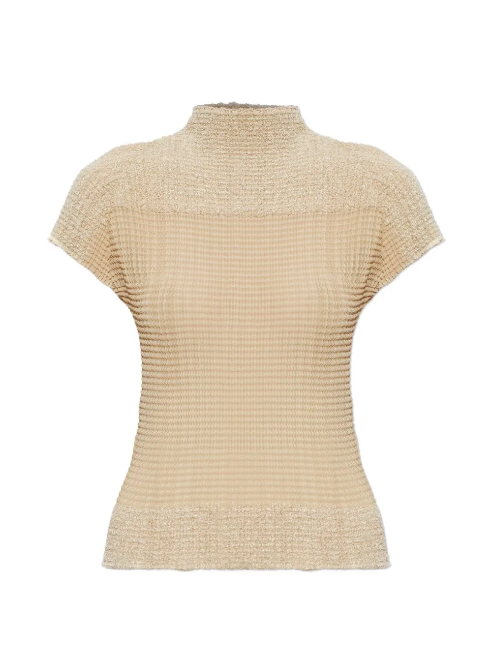 Pleated Short-Sleeve T-Shirt