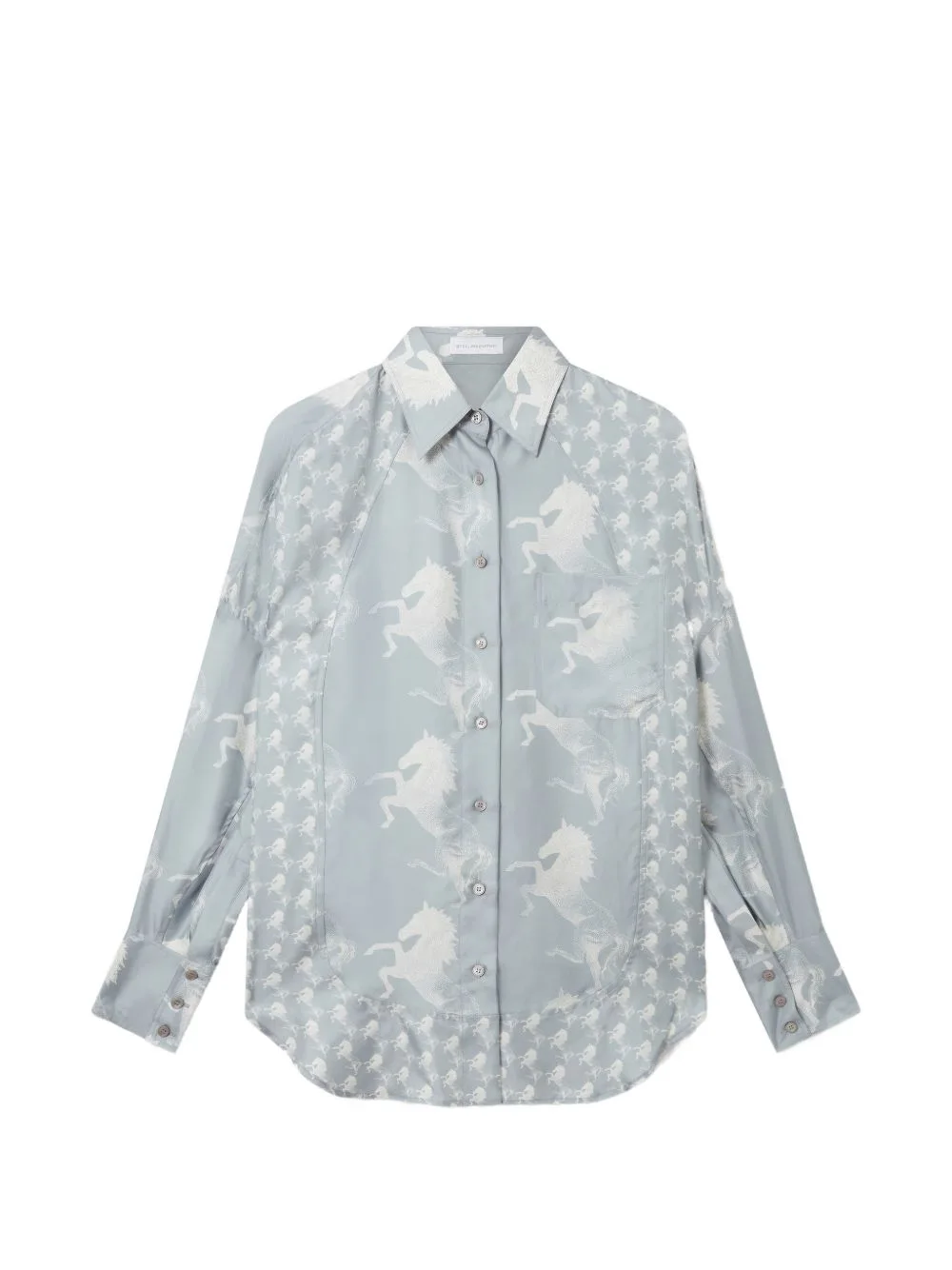 Horse-Print Silk Shirt