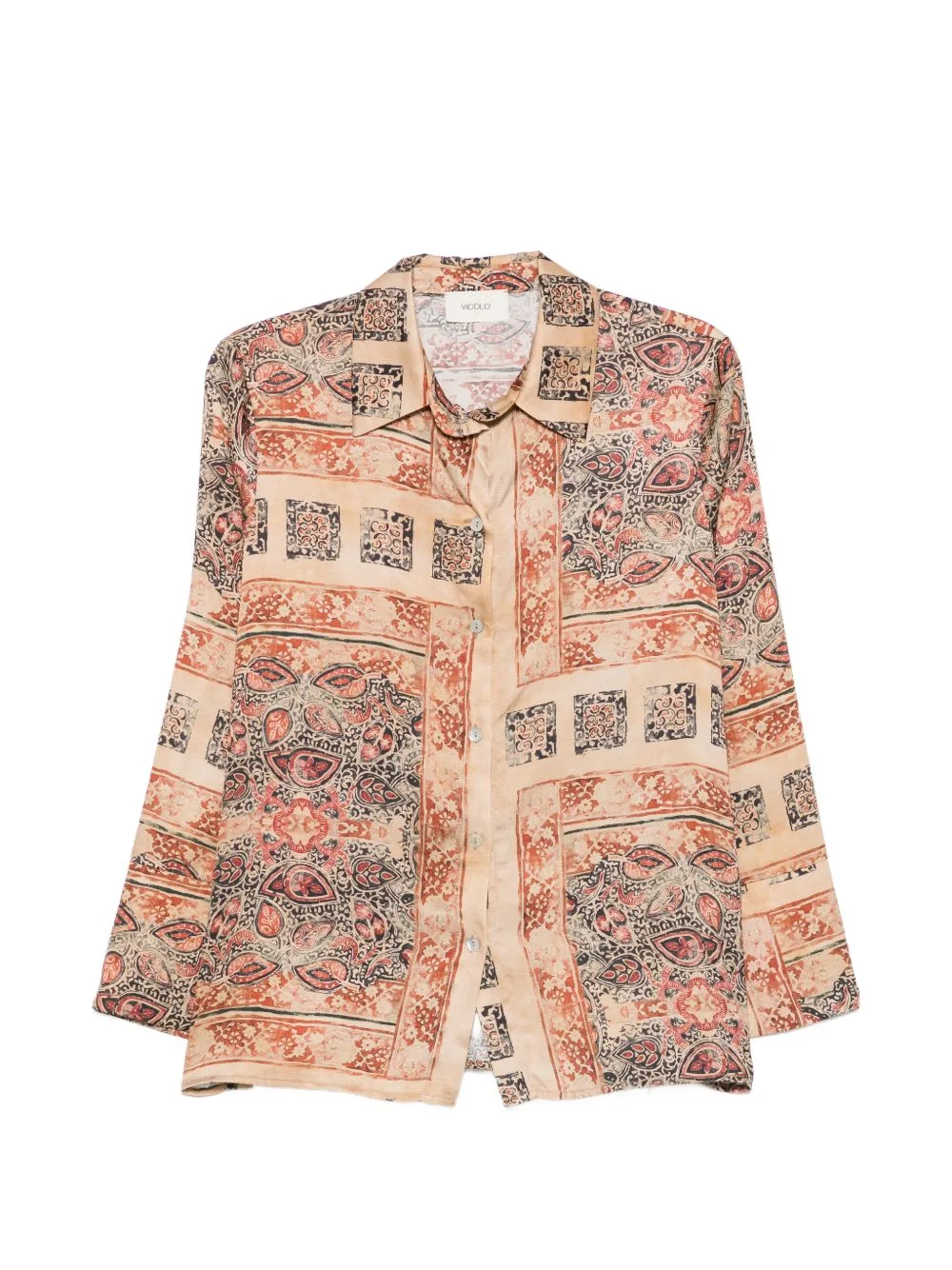 Paisley-Pattern Button-Up Shirt