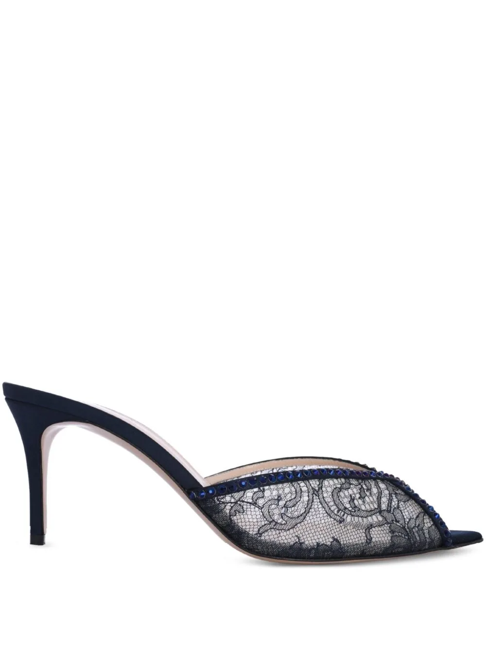 75mm Katy Lace-Embellished Mules