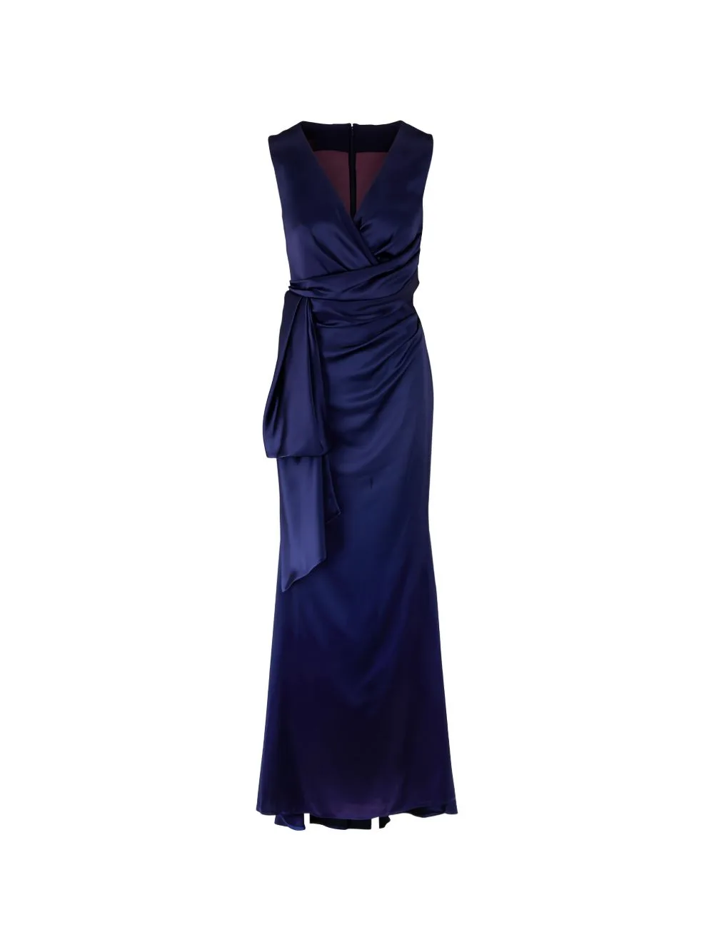 Draped Sleeveless Midi Dress