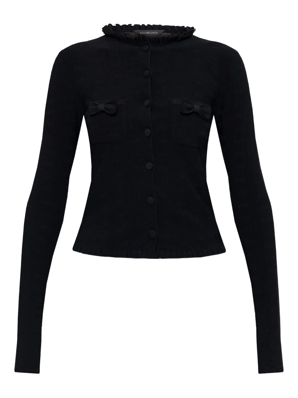 Ruffled Bow Cardigan