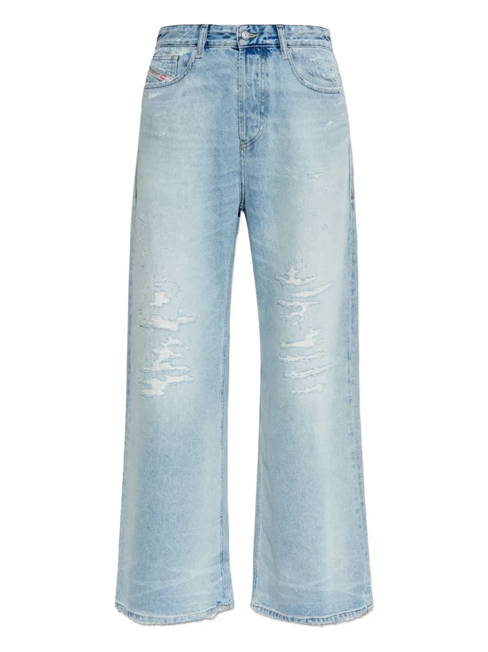 1996 D-Sire Distressed Wide-Leg Jeans