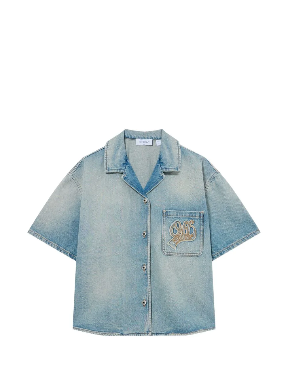 College Patch Denim Shirt