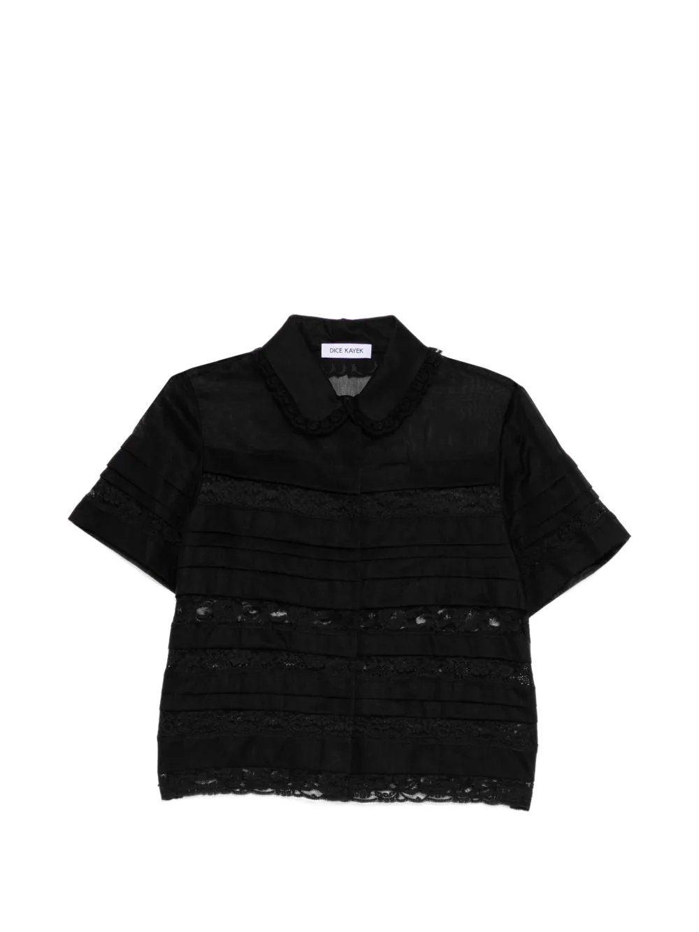 Voile Lace Paneled Shirt