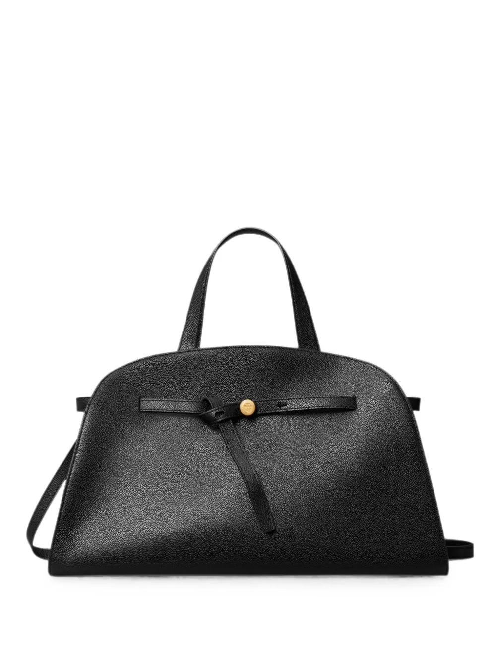Logo-Plaque Leather Tote Bag