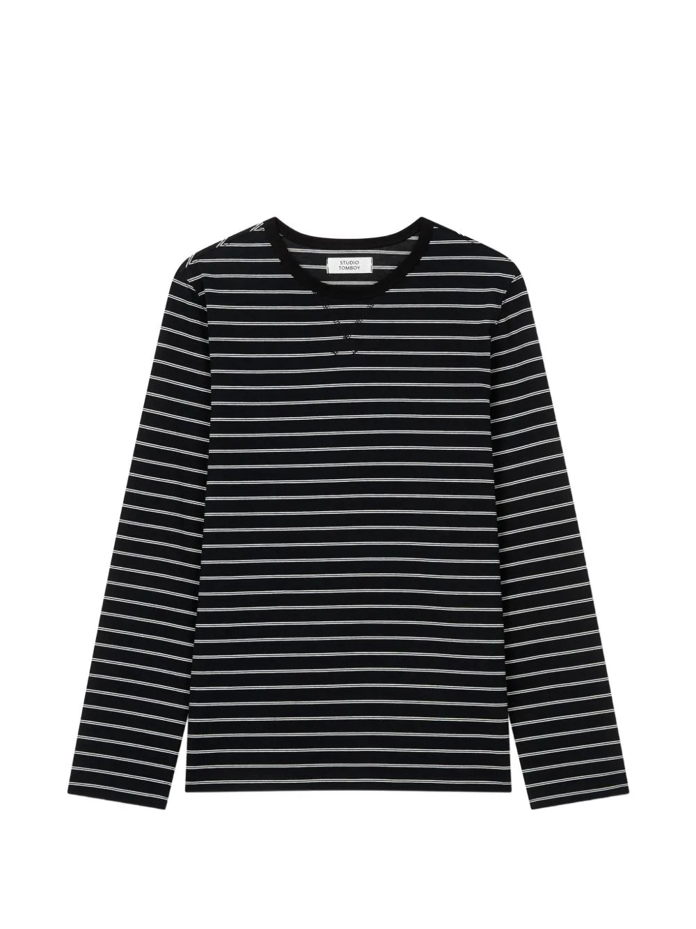 Striped Long-Sleeve Cotton T-Shirt