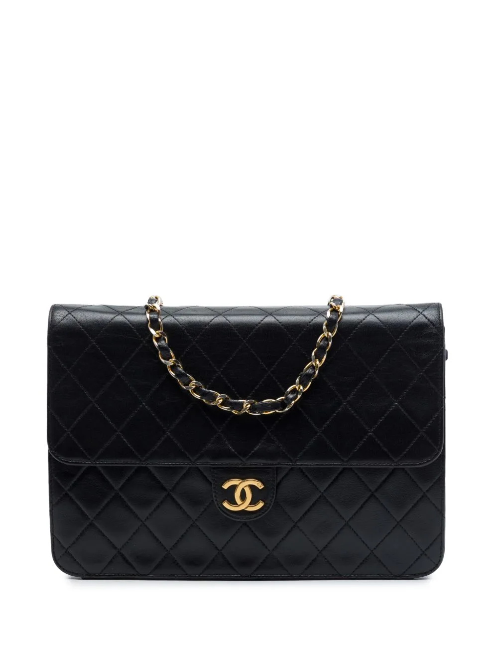 1994-1996 Medium CC Quilted Lambskin Single Flap Shoulder Bag