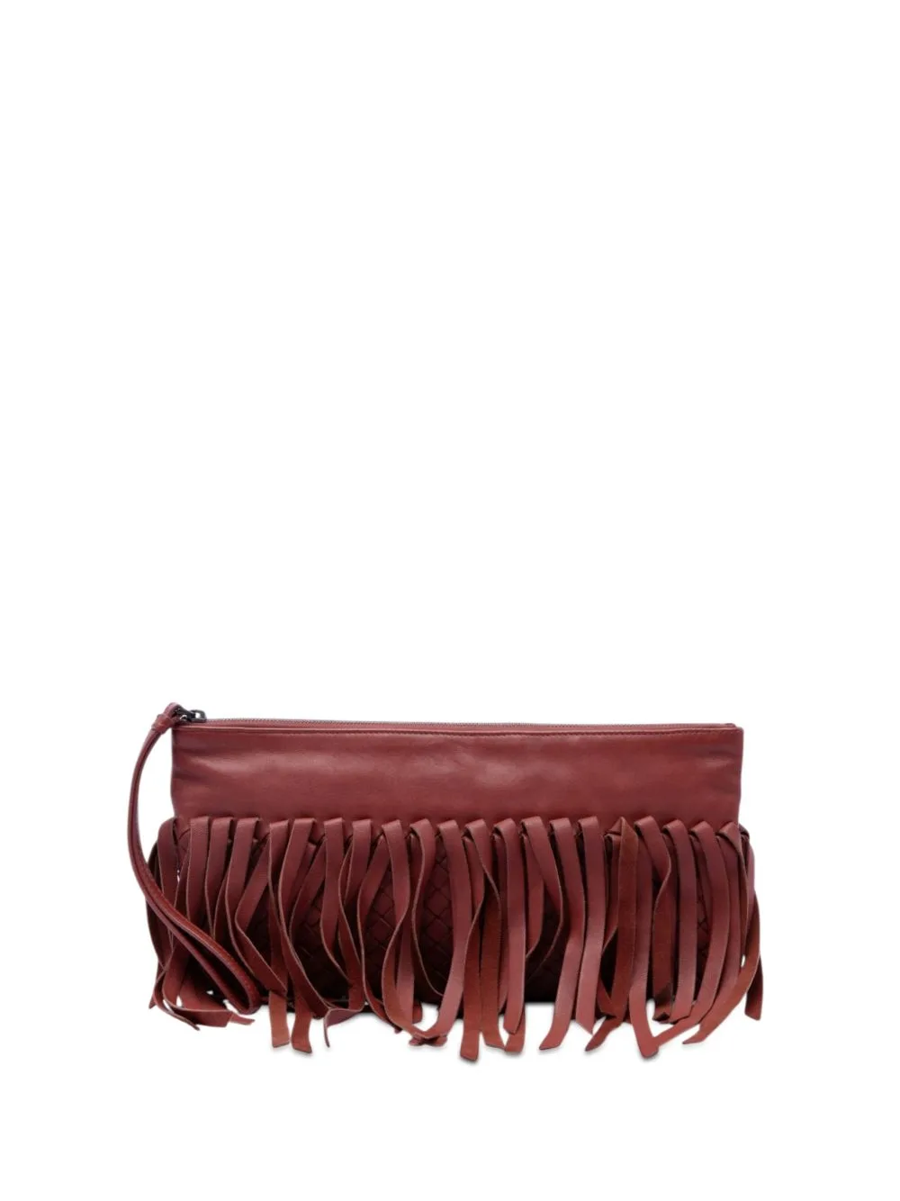 2012-2026 Lambskin Intrecciato Fringe Clutch Bag