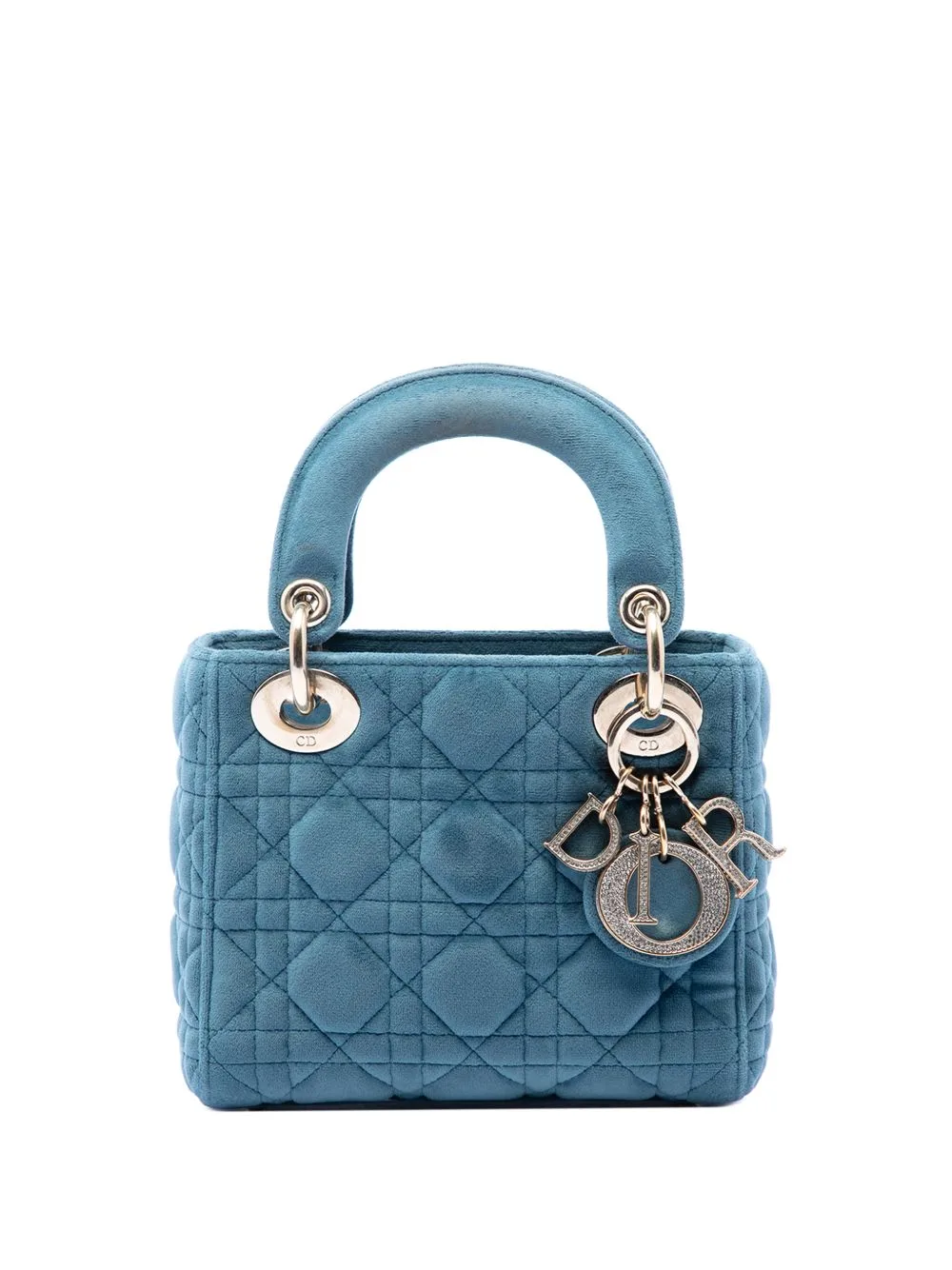 2020 Mini Velvet Cannage Lady Dior Satchel