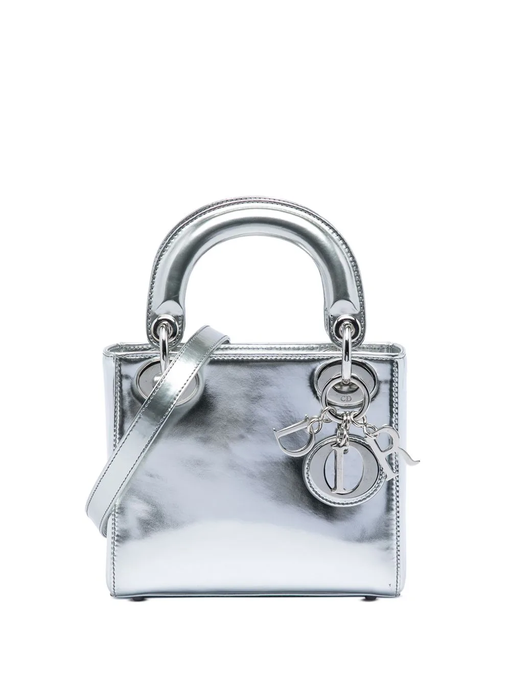 2013 Mini Metallic Patent Lady Dior Satchel