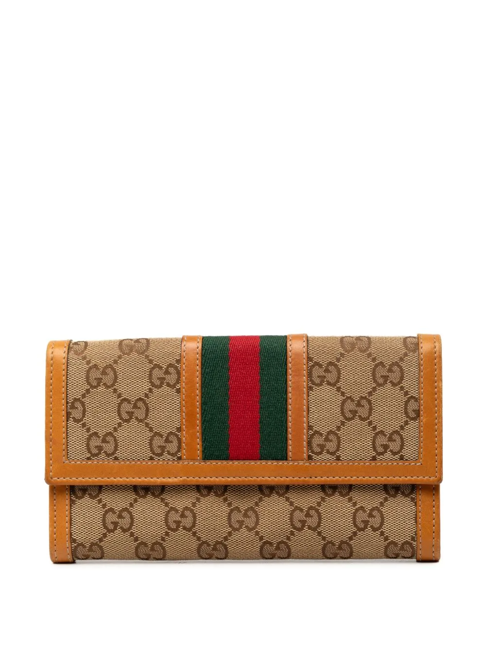 1990-2010 GG Canvas Web Continental Wallet Long Wallets