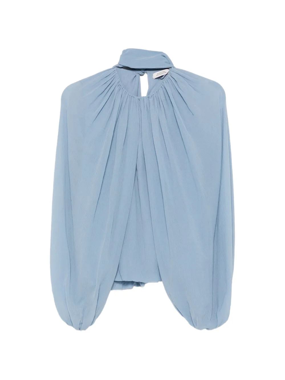 Pussy-Bow Pleated Blouse