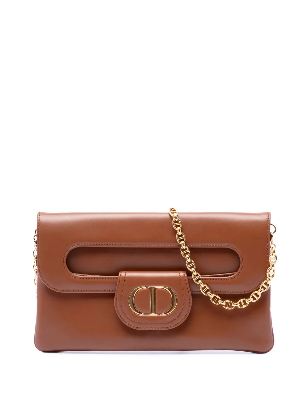 2021 Medium Calfskin DiorDouble Chain Bag Crossbody Bag
