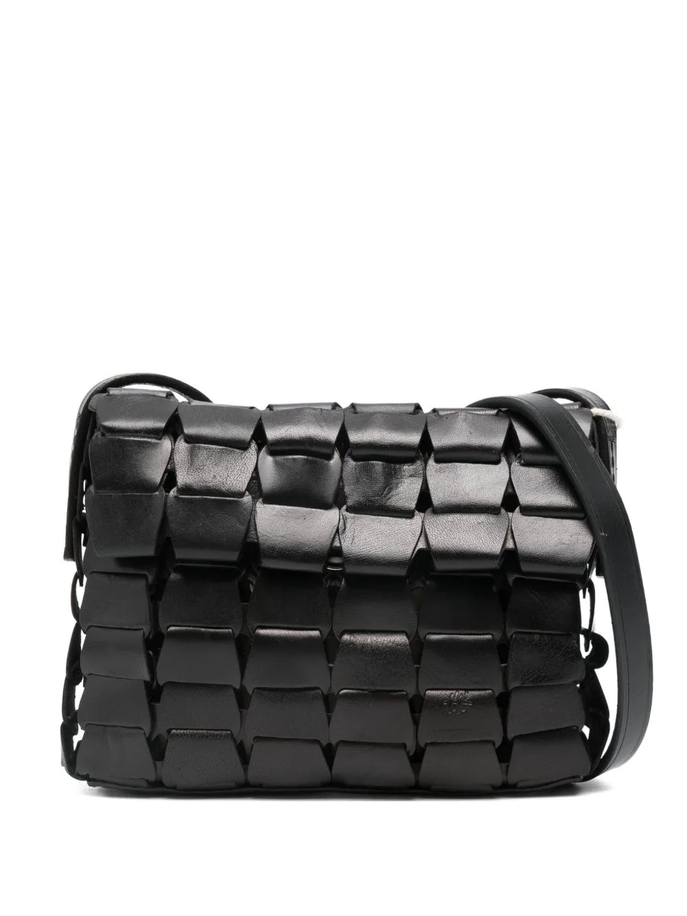 Leather Woven Shoulder Bag by DRAGON DIFFUSION