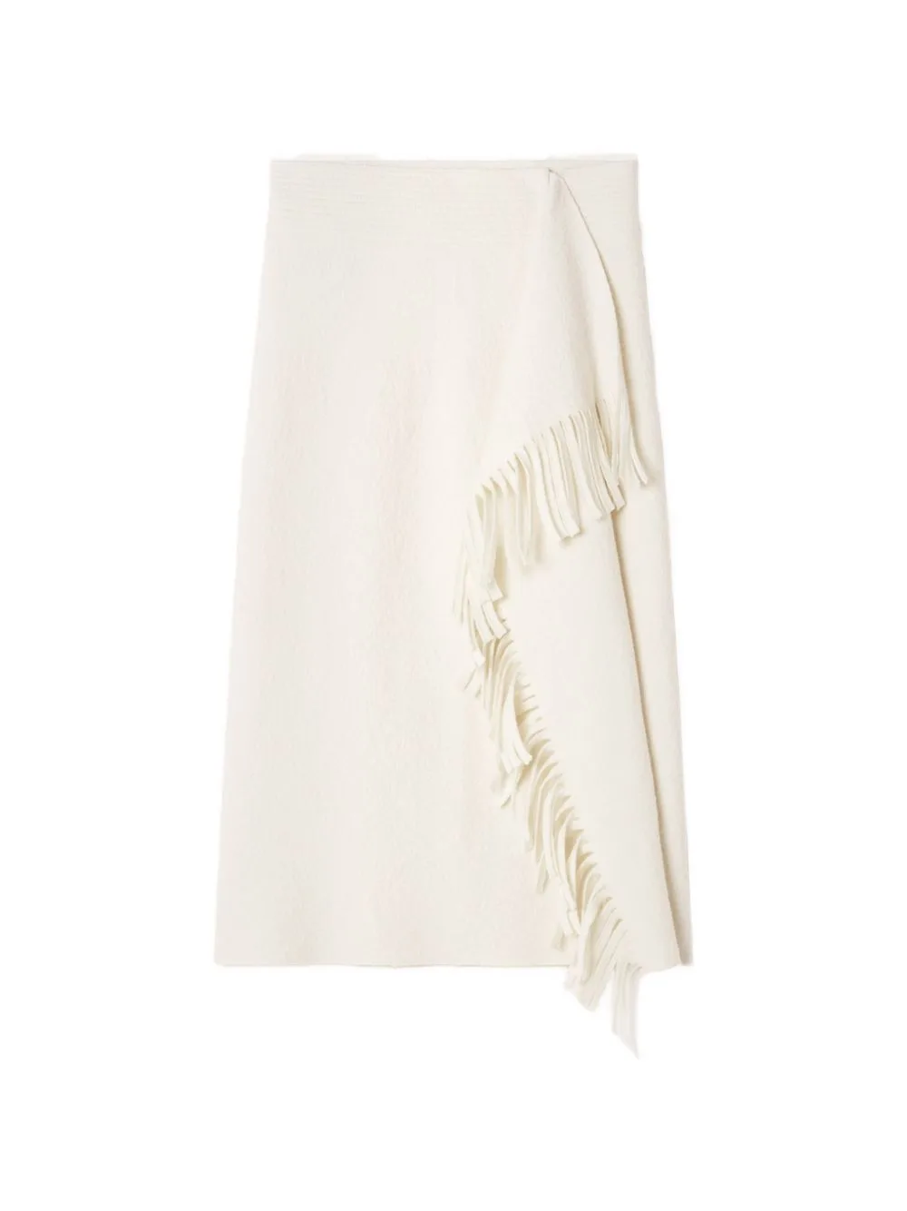 Fringed Skirt in Cotton Knit