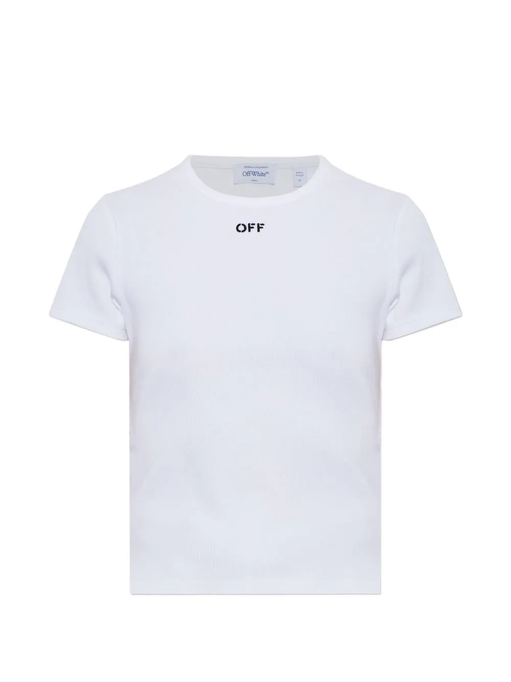 Embroidered-Logo Ribbed T-Shirt