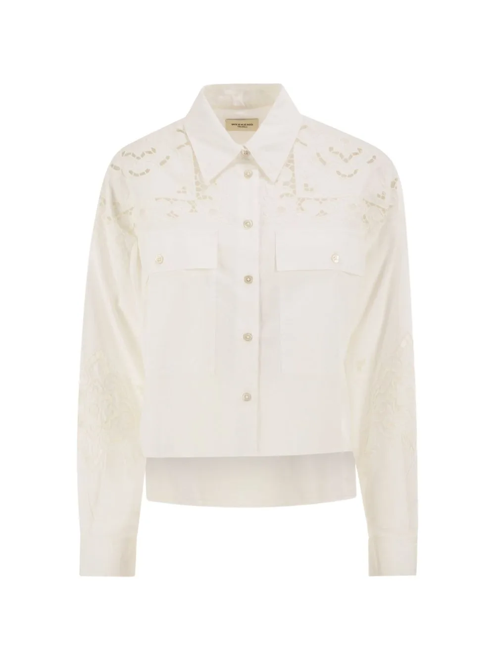 Broderie Anglaise-Embroidered Shirt