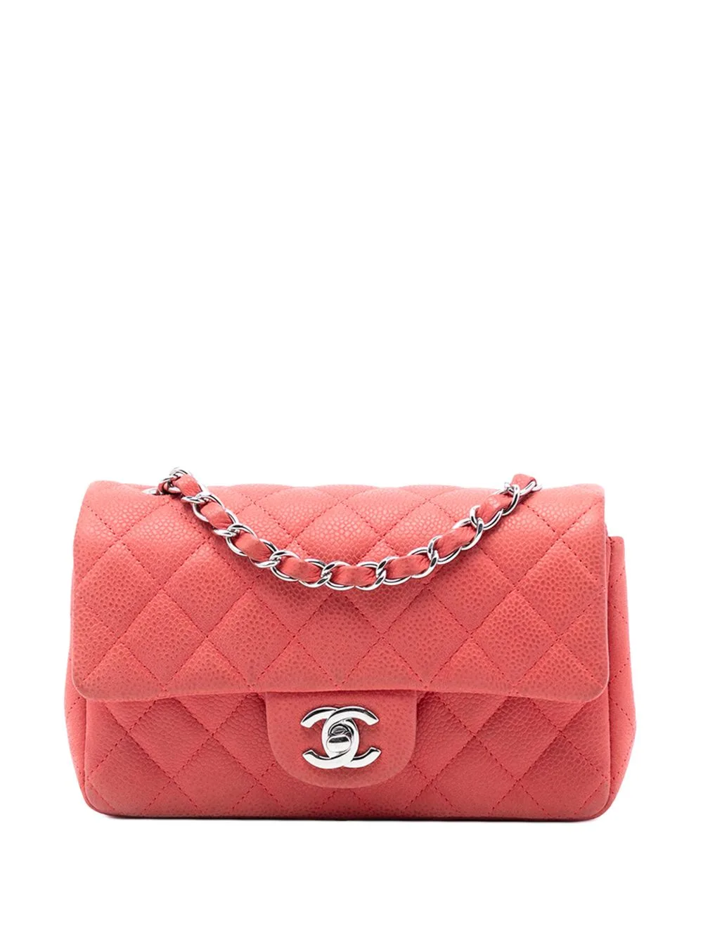 2012-2013 Mini Rectangular Classic Caviar Single Flap Crossbody Bag