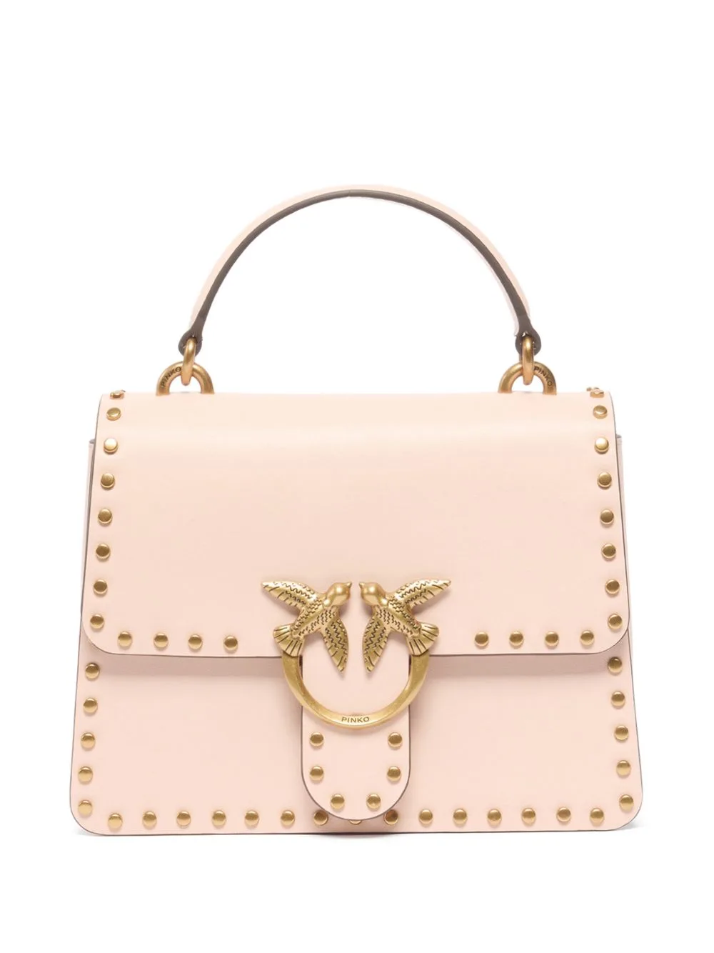 Mini Love Bag One Top Handle Light Handbag in Leather with Mini Studs