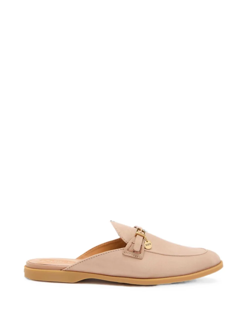 Buckle-Detail Logo-Charm Mules