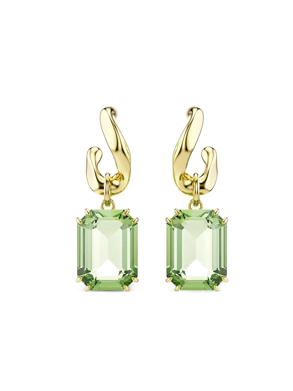 Octagonal-Cut Crystal Earrings