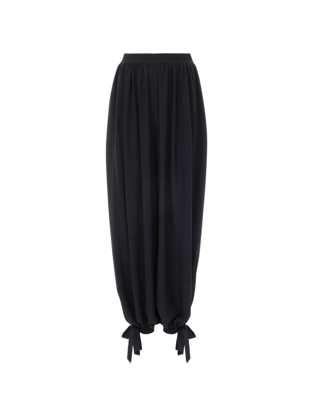 Bow-Detail Pleated Trousers