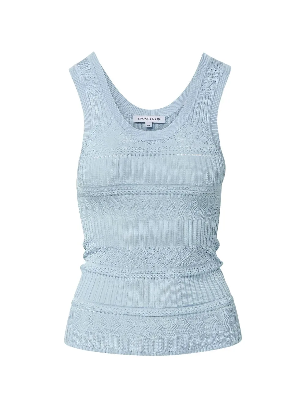 Sandra Pointelle-Knit Tank Top