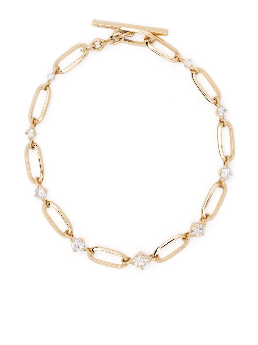 18kt Yellow Gold Diamond Link Bracelet