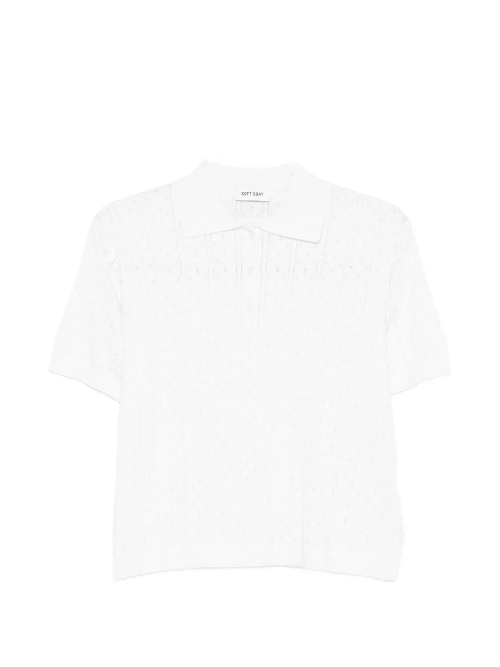 Pointelle Polo Top