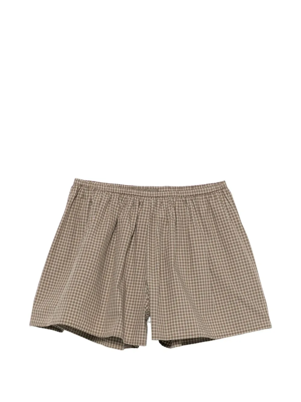Plaid-Pattern Shorts