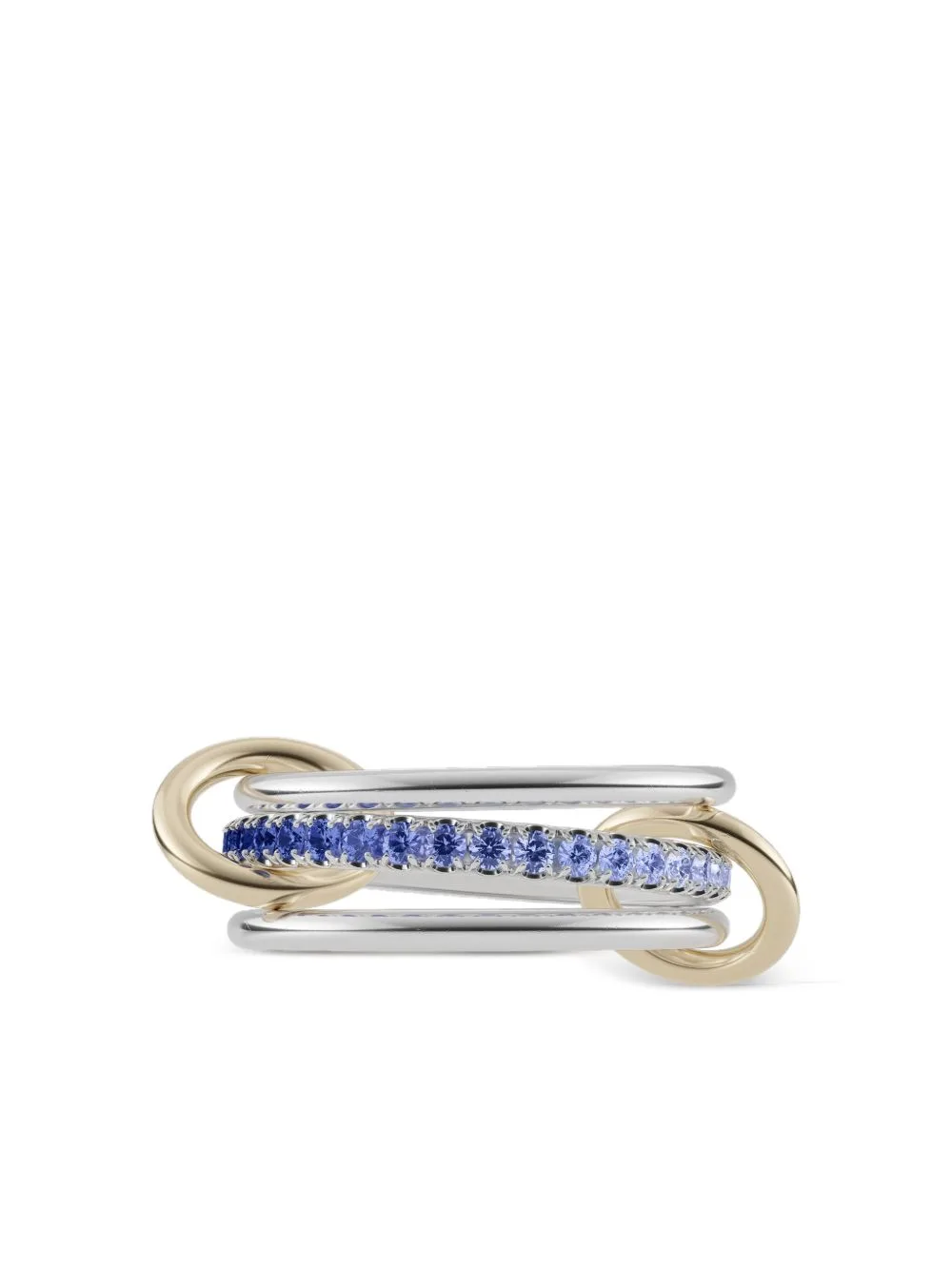 18CT Yellow Gold Tigris Sapphires Ring