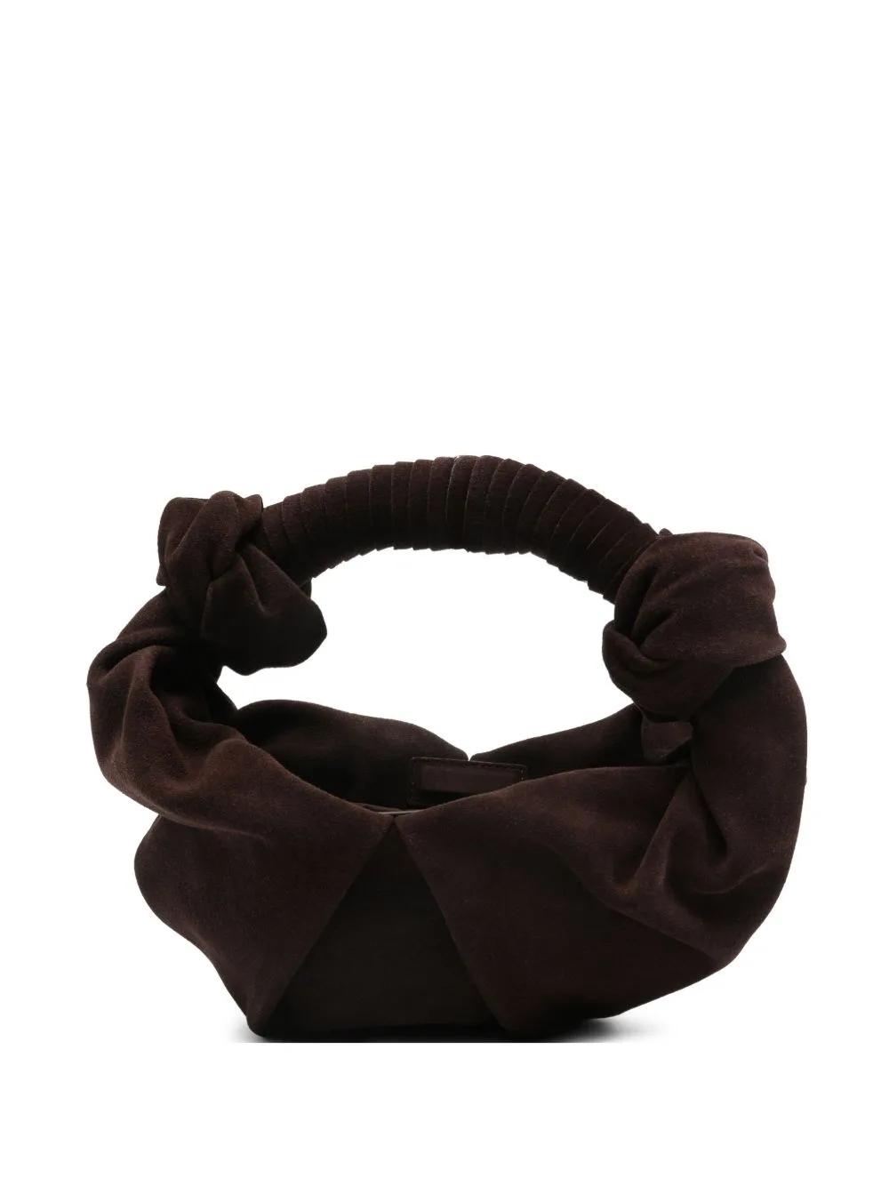 Knotted Suede Bucket Bag