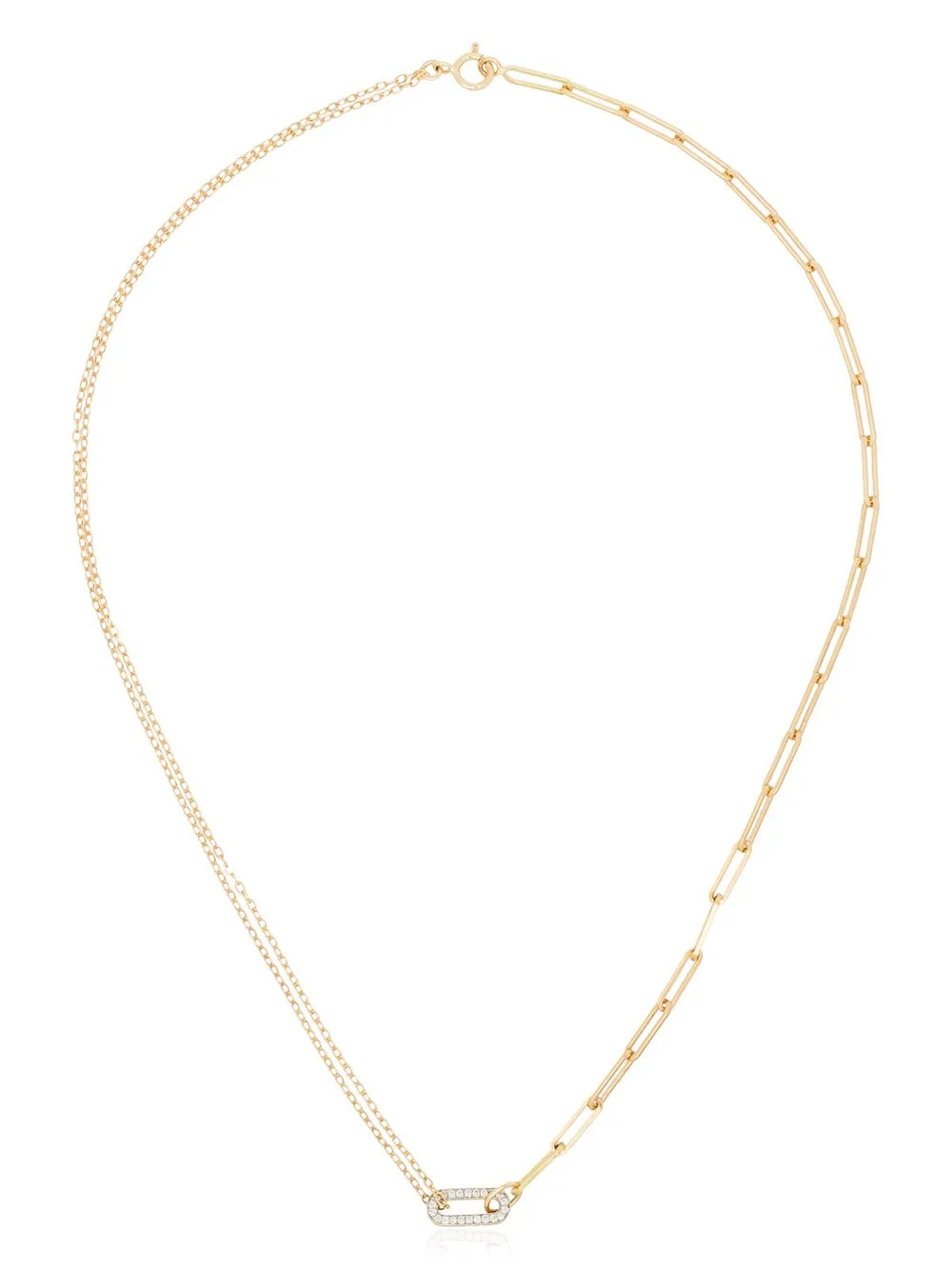 18K Yellow Gold Diamond Link Choker