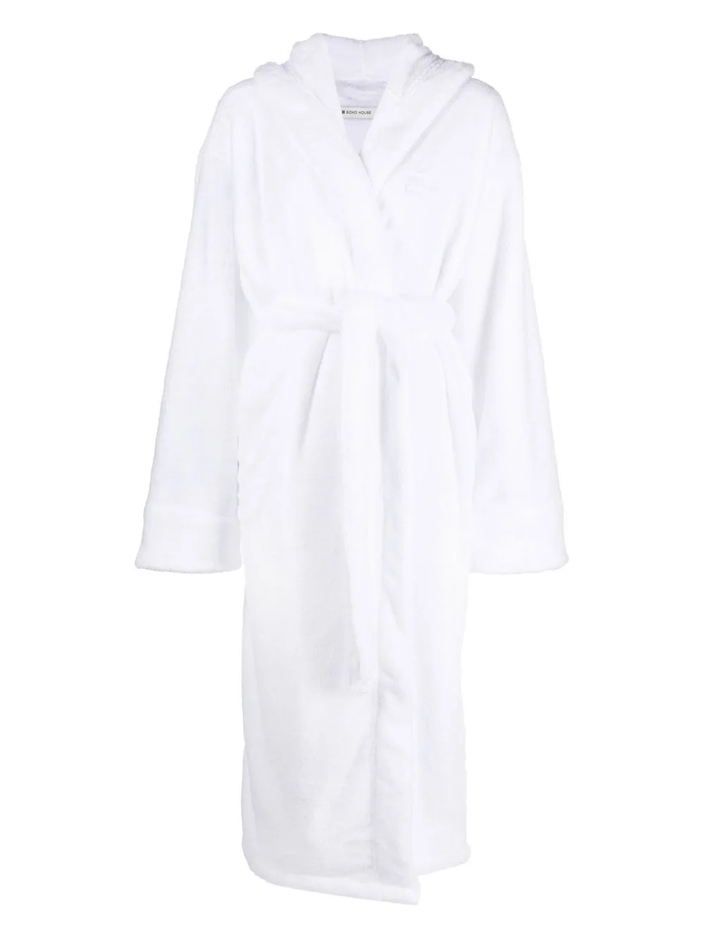 Belted-Waist Hooded Robe