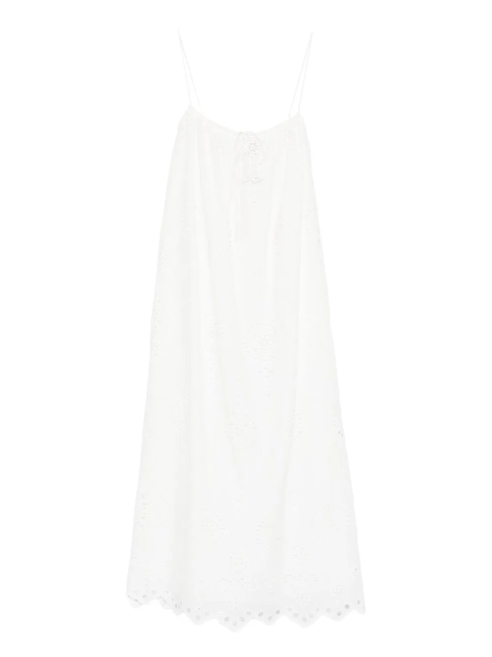 Broderie-Anglaise Midi Dress
