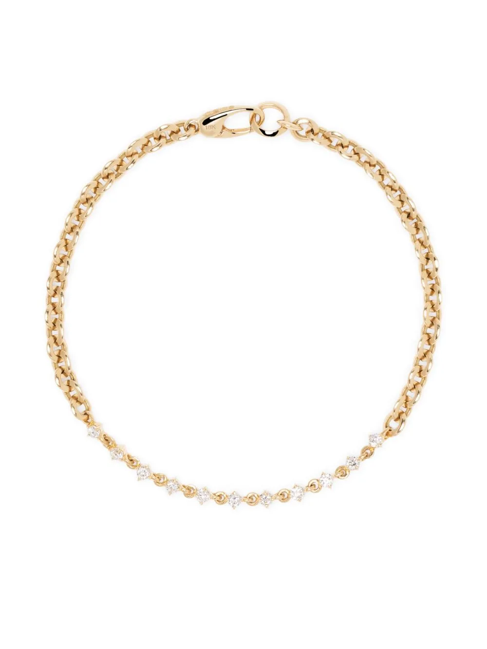 18kt Yellow Gold Éclat Diamond Micro Chain Bracelet