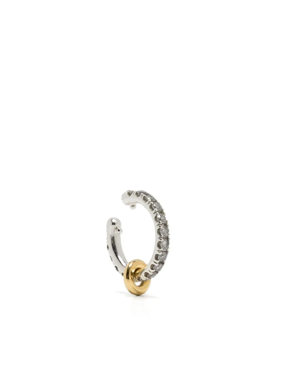 18kt Yellow Gold Sterling Silver SG Diamond Ear Cuff
