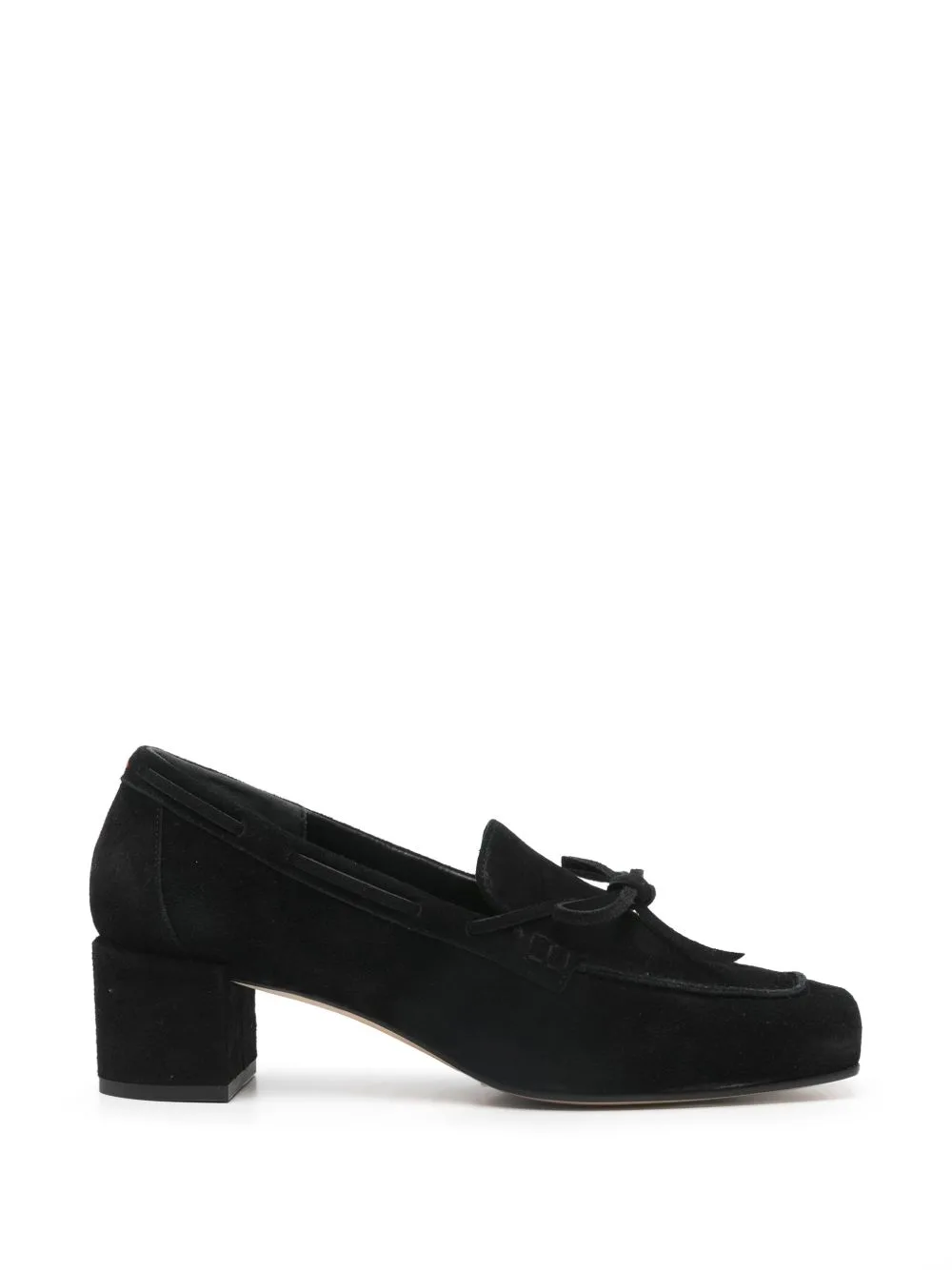 Grenn Suede Bow Pumps