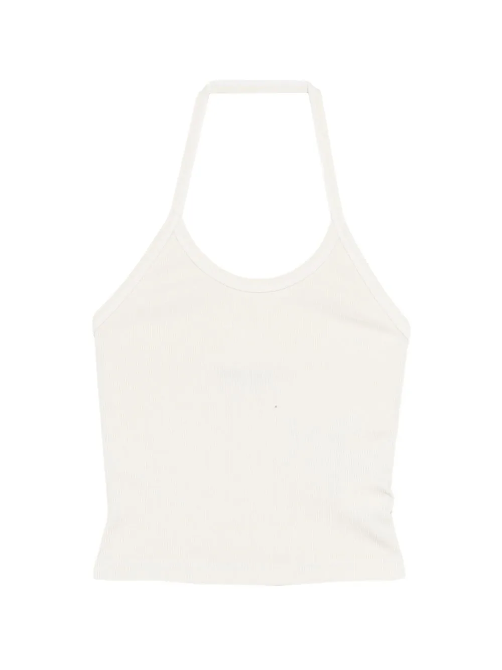 Halter-Neck Ribbed Tank Top