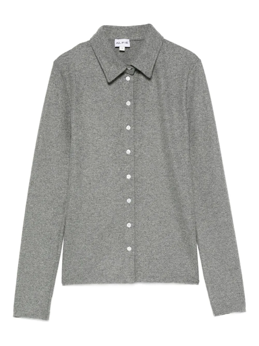 Fine-Knit Button-Up Shirt