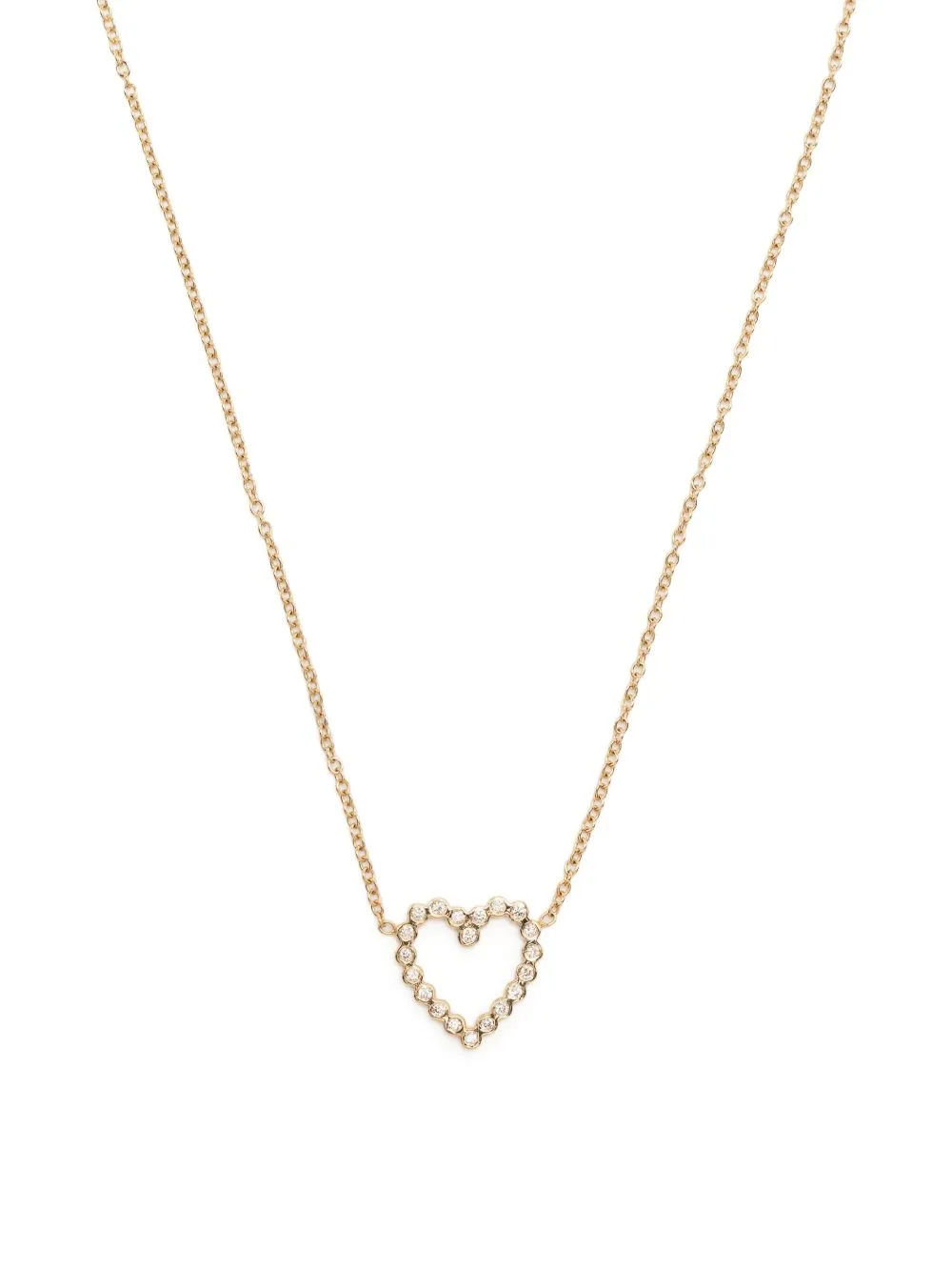 14kt Yellow Gold Heart Diamond Necklace