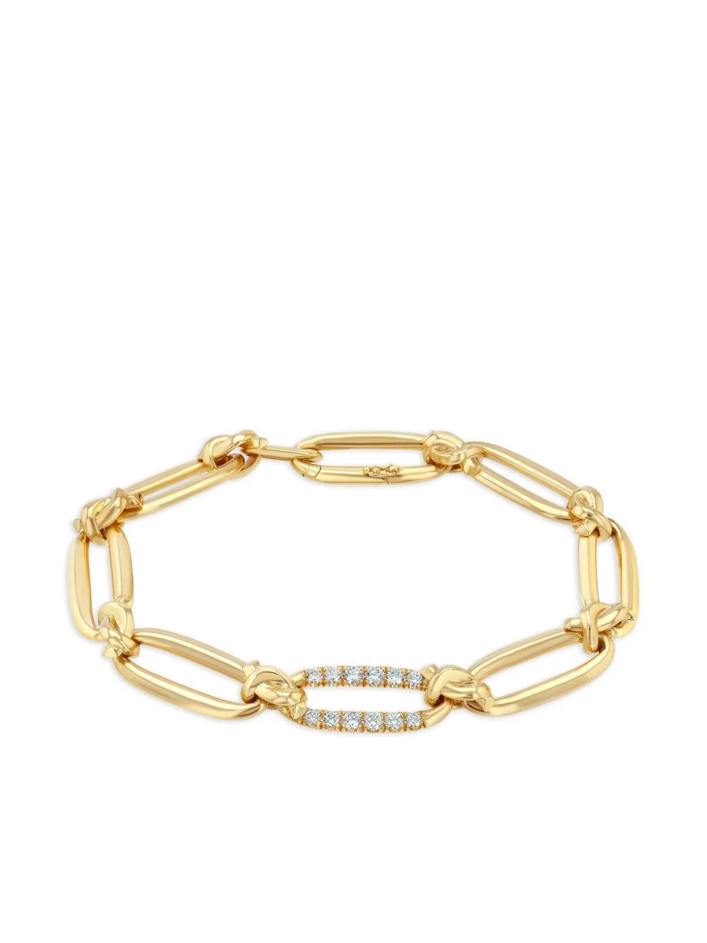 18CT Yellow Gold Knot Diamond Bracelet