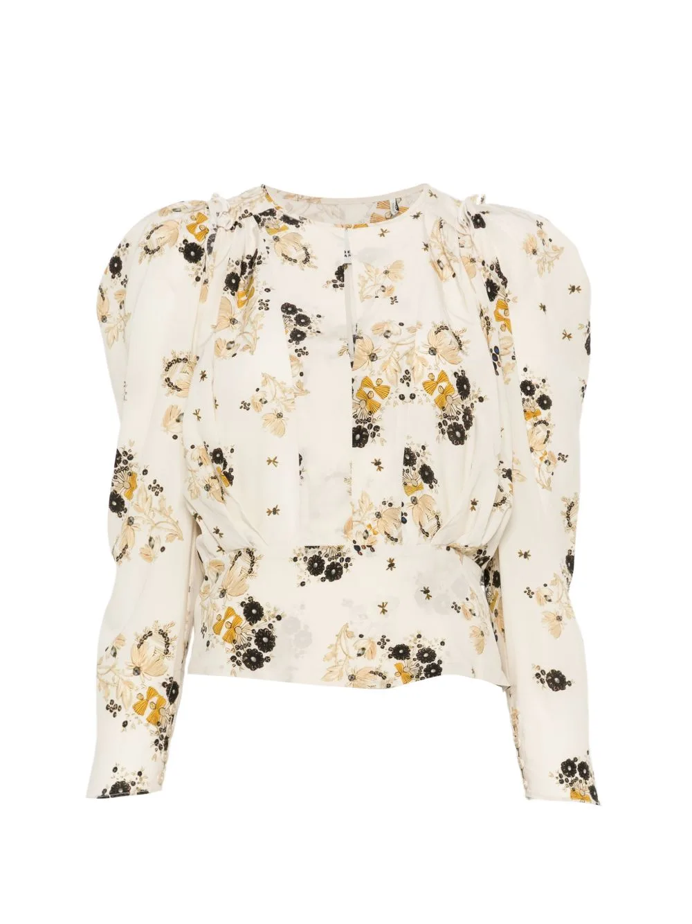 Zarga Floral-Print Puffed-Sleeve Blouse
