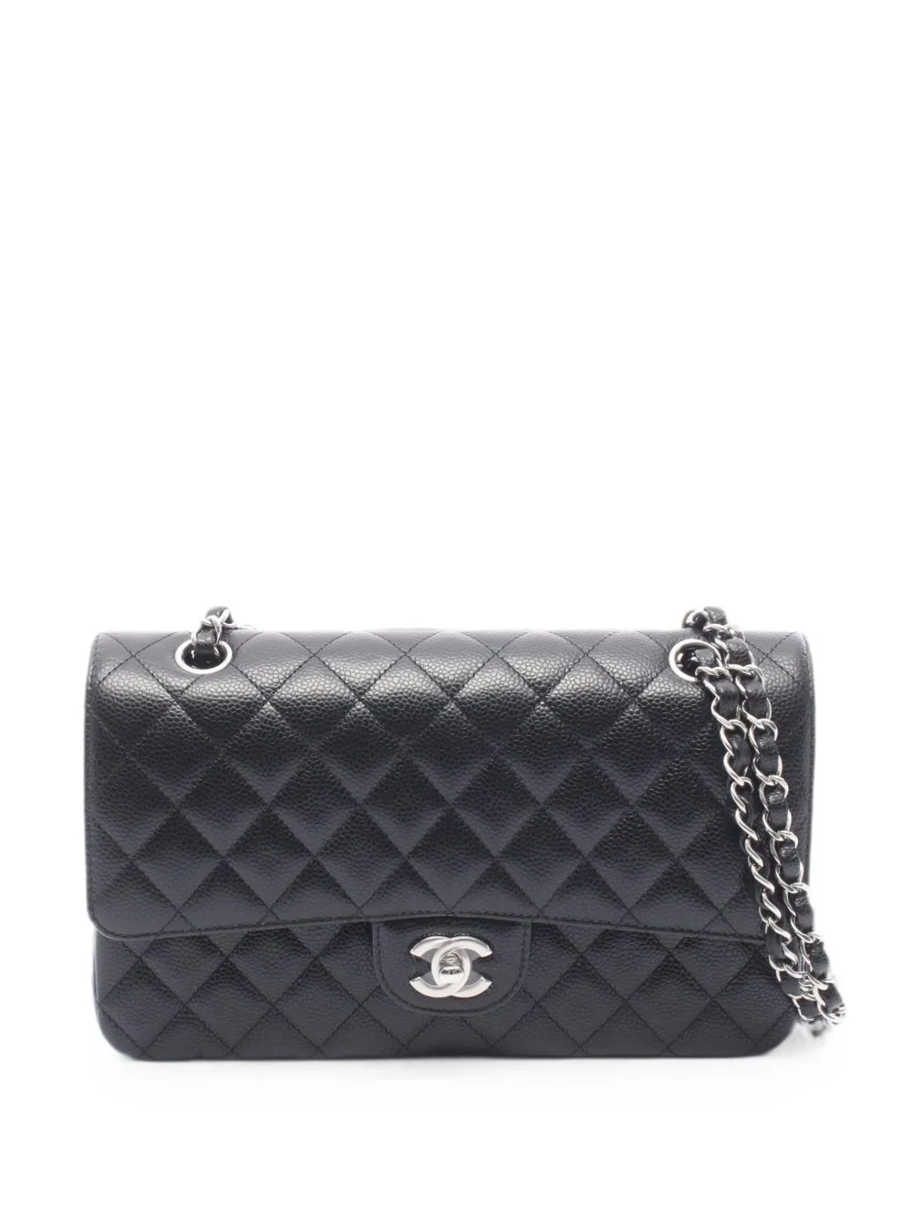 Matelassé Caviar Leather Shoulder Bag