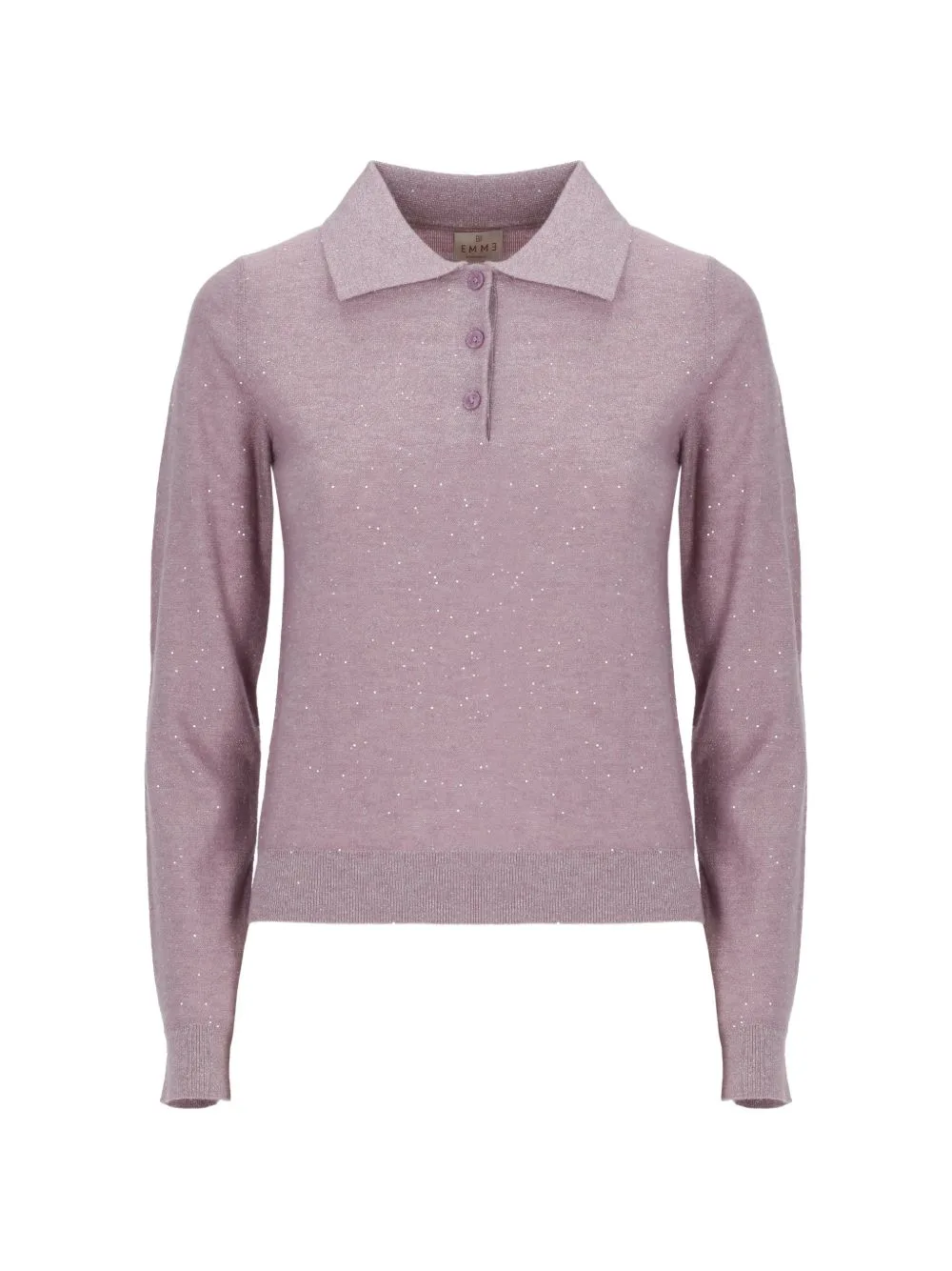 Emmabate Sequin-Embellished Polo Top
