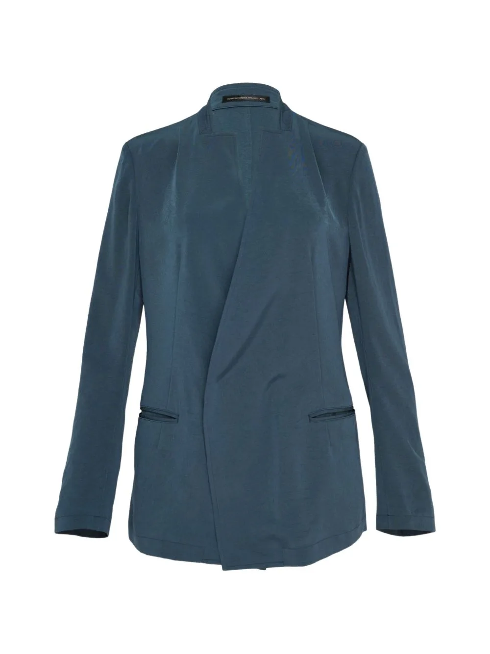 Stand-Collar Wrap Blazer