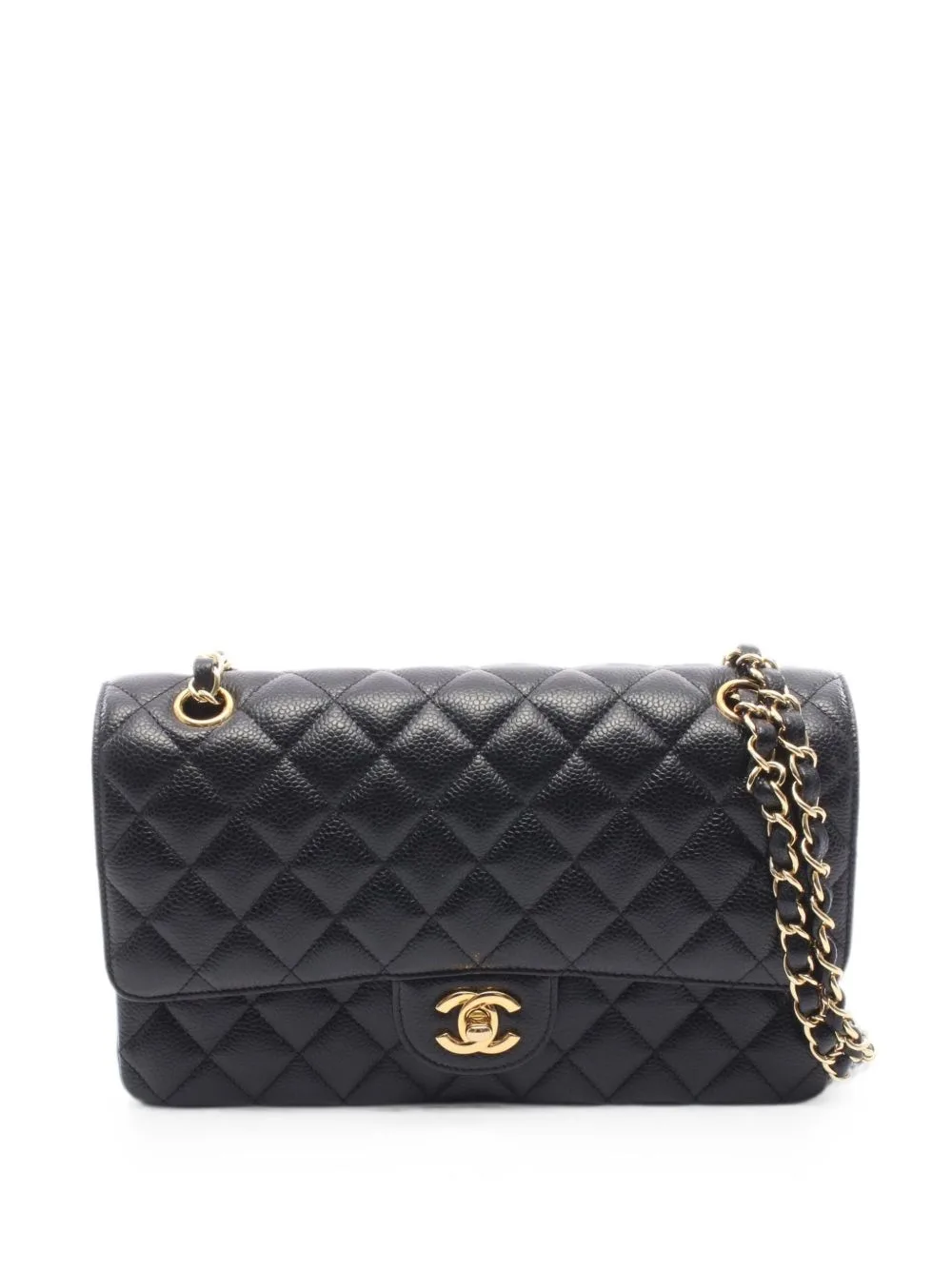 2021s Double Flap Caviar-Leather Shoulder Bag